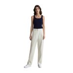 DeFacto Carrot Fit Crop Klasik Kumaş Pantolon Fermuarlı Yüksek Bel Basic Düz Dar Paça, 42, C2466AX25SP, Ekru, Kadın