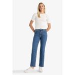 DeFacto Comfort Straight Yüksek Bel Bilek Boy Koyu Mavi Kadın Jean Pantolon D8154AX/NM34