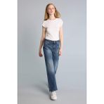 DeFacto Comfort Straight Yüksek Bel Düz Paça Bilek Boy Jean Pantolon H2109AX26SM - Mavi-NM35 - 44