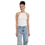 DeFacto Coool Fitted Halter Yaka Ribana Basic Düz Atlet, 10-12 Yaş, Y8507AZ23SM, Beyaz-WT32, Kız Çocuklar