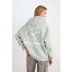 DeFacto Coool Smileyworld Oversize Geniş Kalıp Kapüşonlu Sırt Baskılı Kalın Sweatshirt D4815ax24wn