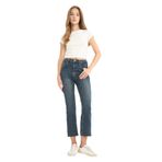 DeFacto Crop Flare Fit Düşük Bel Bilek Boy Jean Yıkamalı Pantolon, 38, G2217AX25WN, Mavi-NM34, Kadın