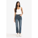 DeFacto Crop Flare Fit Düşük Bel Bilek Boy Jean Yıkamalı Pantolon, 46, G2217AX25WN, Mavi-NM35, Kadın