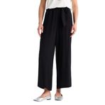 DeFacto Culotte Geniş Paça Krinkıl Viskon Kapri, 42, C9565AX25SM, Siyah, Kadın