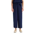 DeFacto Culotte Geniş Paça Krinkıl Viskon Kapri Lacivert, 38, C9565AX25SM, Lacivert-NV135, Kadın