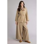 DeFacto Culotte Keten Karışımlı Geniş Paça Pantolon H3681AX26SM