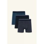 Defacto D2314axnv135 Lacivert Regular Fit Baskılı 3'Lü Boxer