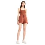 DeFacto D3327AX25SP Bordo-BR49 Kadın Regular Fit Beli Bağcıklı Cepli Şort