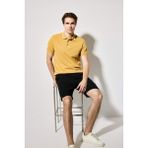 DeFacto D4277AX26SM Siyah-BK27 Regular Fit Düz Paça Keten Karışımlı Bermuda Erkek Şort
