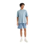 DeFacto D4697AX24HS Mavi-BE105 Erkek Relax Fit Gabardin Bermuda Şort