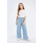 Defacto D7103 Mavi Kız Çocuk Wide Leg Geniş Paça Jean Pantolon
