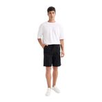 DeFacto D7917AX24SM Siyah-BK81 Erkek Relax Fit Pamuklu Bermuda Şort