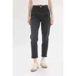 Defacto D7944 Denım Lina Comfort Mom Normal Bel Düz Paça Jean Kar Yıkamalı Pantolon