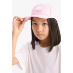 Defacto D8427 Pembe Kız Çocuk 3D Pamuklu Cap Şapka