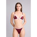 DeFacto Dantel Detaylı Saten Brazilian Külot, S, G1140AX26SP, Bordo, Kadın