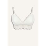 DeFacto Dantelli Kaplı Pedli Balensiz Bralet Sütyen, M, D7843AX26SP, Beyaz-WT16, Kadın