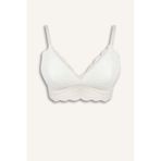 DeFacto Dantelli Kaplı Pedli Balensiz Bralet Sütyen, XL, D7843AX26SP, Beyaz-WT16, Kadın