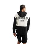 DeFacto DeFactoFit Erkek Siyah Lisanslı NBA Brooklyn Nets Comfort Fit Kapüşonlu Sweatshirt XL