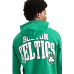 DeFacto DeFactoFit NBA Boston Celtics Standart Fit Kapüşonlu Kalın Sweatshirt Yeşil S