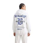 DeFacto DeFactoFit NBA Brooklyn Nets Comfort Fit Rahat Kalıp Kapüşonlu Kalın Sırt Baskılı Sweatshirt Gri XL