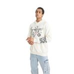 DeFacto DeFactoFit NBA Brooklyn Nets Oversize Fit Kapüşonlu Kalın Sweatshirt Ekru S