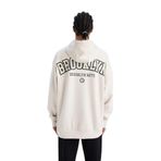 DeFacto DeFactoFit NBA Brooklyn Nets Oversize Geniş Kalıp Kapüşonlu Skuba Dalgıç Kumaş Sporcu Sweatshirt Bej M