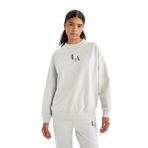 DeFacto DeFactoFit NBA Los Angeles Lakers Oversize Fit Bisiklet Yaka Sweatshirt Gri XL