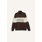 Defacto Defactofit Nba New York Knicks Oversize Fit Yarım Fermuarlı Sporcu Sweatshirt E9693ax25aubn335 Kahve