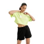 DeFacto DeFactoFit NBA Wordmark Oversize Fit Bisiklet Yaka Kısa Kollu Tişört Yeşil S