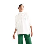 DeFacto DeFactoFit Oversize Fit Polo Yaka Spor Baskılı Sporcu Sweatshirt Ekru XL