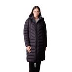 DeFacto DeFactoFit Su İtici Uzun Şişme Mont Parka Kapüşonlu Slim Fit Dar Kesim Kapitoneli Fermuarlı Cepli Siyah XS