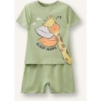 DeFacto Desenli 2'li Pijama Takımı Erkek Bebek G8862A526SM - Yeşil-GN1216 - 12 - 18 Ay