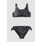 DeFacto Desenli Bikini Takımı Kız Çocuk C0368A824SM - 8 - 9 Yaş - Siyah-BK27