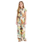 DeFacto Desenli Palazzo Geniş Bol Paça Pantolon Kız Çocuk, 11-12 Yaş, D7612A825SM, Yeşil-GN114, Kız çocuk