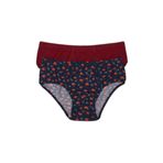 DeFacto Desenli Penye 2'li Slip Külot Erkek Çocuk, 3-4 Yaş, H5947A826SM, Lacivert-NV30, erkek-çocuk