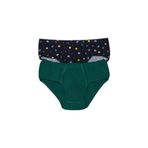 DeFacto Desenli Penye 2'li Slip Külot Erkek Çocuk, 5/6 Yaş (116cm), H5944A826SM, Lacivert, erkek-çocuk