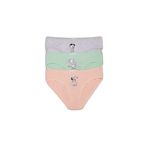 DeFacto Desenli Penye 3'lü Slip Külot Kız Çocuk, 7/8 Yaş (128cm), H5945A826SM, Gri, kız-çocuk