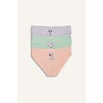Defacto Desenli Penye 3lü Slip Külot Kız Çocuk H5945a826smgr101 Gri-gr101