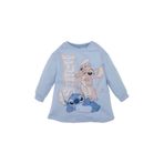 Defacto Disney Lilo & Stitch Bisiklet Yaka Uzun Kollu Sweat Elbise Kız Bebek, 18-24 Ay, D8439A524AU, Mavi-BE551, kız-bebek, 18-24 Ay (92cm)