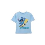 DeFacto Disney Lilo & Stitch Erkek Bebek Kısa Kollu Tişört, 18-24 AY, G9909A526SM, Mavi-BE316, Erkek bebek