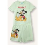 DeFacto Disney Mickey & Minnie 2'li Pijama Takımı Erkek Bebek H4029A526HS - Yeşil-GN1163 - 2 - 3 Yaş
