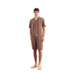 DeFacto E0809AX25SM Kahve-BN326 Erkek Regular Fit Jakarlı Bermuda Şort