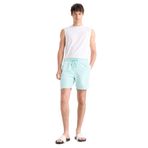 DeFacto E0977AX25HS Yeşil-GN1101 Erkek Regular Fit Desenli File Astarlı Kısa Boy Deniz Şortu
