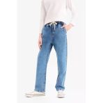Defacto E1051 Mavi Erkek Çocuk Straight Fit Esnek Bantlı Paça Jean Pantolon