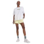 DeFacto E3600AX25SMYL75-1013002 Açık Sarı Kadın Standart Fit Sporcu Kısa Paça Ribana Şort