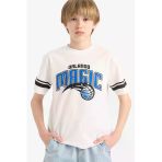 Defacto E4840 Beyaz Erkek Çocuk Nba Orlando Magic Bisiklet Yaka Kısa Kollu Tişört