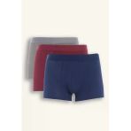 Defacto E7207 Lacivert Regular Fit 3'Lü Boxer