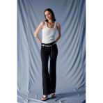Defacto E9157axnm40 Siyah Mia Flare Fit Normal Bel İspanyol Paça Uzun Jean Pantolon