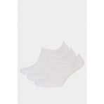 DeFacto Erkek 3'lü Bambu Sneaker Çorap F5323AXNS - Beyaz-WT1 - 41 - 44