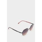 DeFacto Erkek Altıgen Bordo Metal Çerçeve Siyah Cam UV Güneş Gözlüğü F0493AXNS